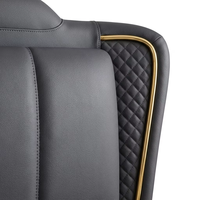 Lit de rangement moderne italien de luxe discret en cuir anthracite de qualité supérieure et bois de pin, cadre de lit Queen certifié E0, directement de l'usine