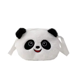 Tas mainan mewah baru boneka mesin pengambil lucu kreatif kartun Panda tas selempang miring punggung tunggal jaringan gadis merah