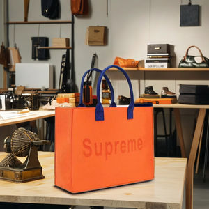 Sac de rangement en feutre coloré style coréen personnalisé Organisateur de transport durable et élégant pour les courses - Product Image 4