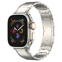 Correa de reloj de liberación rápida de titanio de un enlace para Apple Watch 10 42mm 46mm diseño deslizante lateral correa de Metal para IWatch Series 9 8 7 6