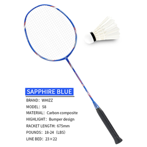 Whizz-modelo S8 de marco de aluminio, diseño <span class=keywords><strong>Protector</strong></span> de raqueta de bádminton compuesta de carbono, venta al por mayor para entrenamiento intermedio amateur - Product Image 5