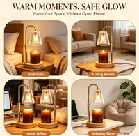 Lampe chauffe-bougie (lot de 2) avec minuterie et variateur d'intensité, hauteur réglable