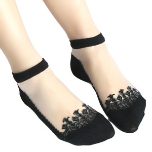 Collants en soie pour femmes, style européen, été 2026, respirants, tricotés, longueur cheville, shorts en dentelle antidérapants avec logo en cristal sur le corps - Product Image 5