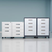 Armoire de rangement métallique verrouillable pour bureau, en acier KD, multi-niveaux, basse, pour dossiers et documents