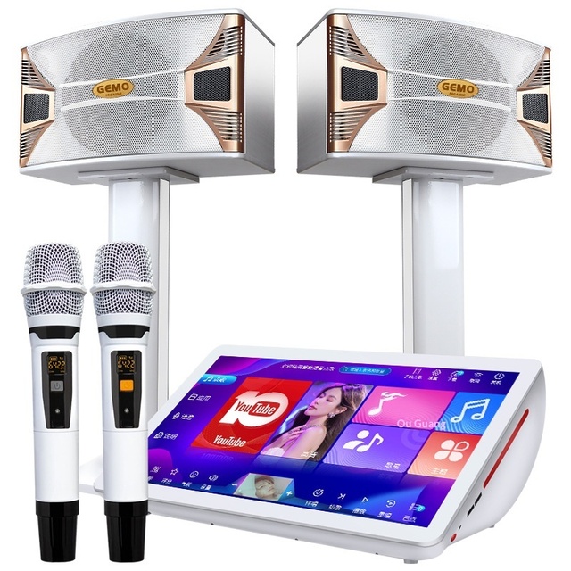 19.5 Inch Android Karaoke Machine KTV Audio Set with 4TB Storage /USB Connections Commercial Home All-in-One Singing Speaker