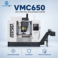 Centre d'usinage vertical CNC VMC650 à corps en fonte haute rigidité, équipement de traitement des métaux pour la production en atelier