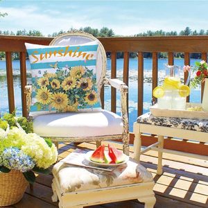 <span class=keywords><strong>Funda</strong></span> de <span class=keywords><strong>almohada</strong></span> Sunflower Blue de 18 x 18 pulgadas, juego de 4 fundas de <span class=keywords><strong>almohada</strong></span> de verano, adecuadas para la decoración del hogar - Product Image 2