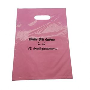 Sacs en plastique pour les courses 2020, sacs de courses pliables avec poignées, sacs d'emballage pour bijoux en plastique avec trou - Product Image 1
