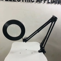 High Quality Black Adjustable Desktop Clamp Led Magnifying Glass Cold Light Beauty Lamp