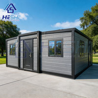 Maison Conteneur Préfabriquée Pliable et Mobile de 40 et 20 pieds, 5 Chambres, Extensible, en Gros, en Promotion