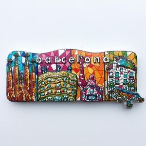 Decoración conmemorativa <span class=keywords><strong>de</strong></span> turismo personalizado <span class=keywords><strong>de</strong></span> <span class=keywords><strong>Barcelona</strong></span>-Imanes <span class=keywords><strong>de</strong></span> nevera magnéticos pintados con resina <span class=keywords><strong>de</strong></span> Sagrada Familia - Product Image 3