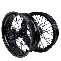 Juego de Ruedas Supermoto de Aluminio CNC de 17 Pulgadas, Color Personalizado para KTM XCF 450 2017, Piezas de Motocicleta Todoterreno