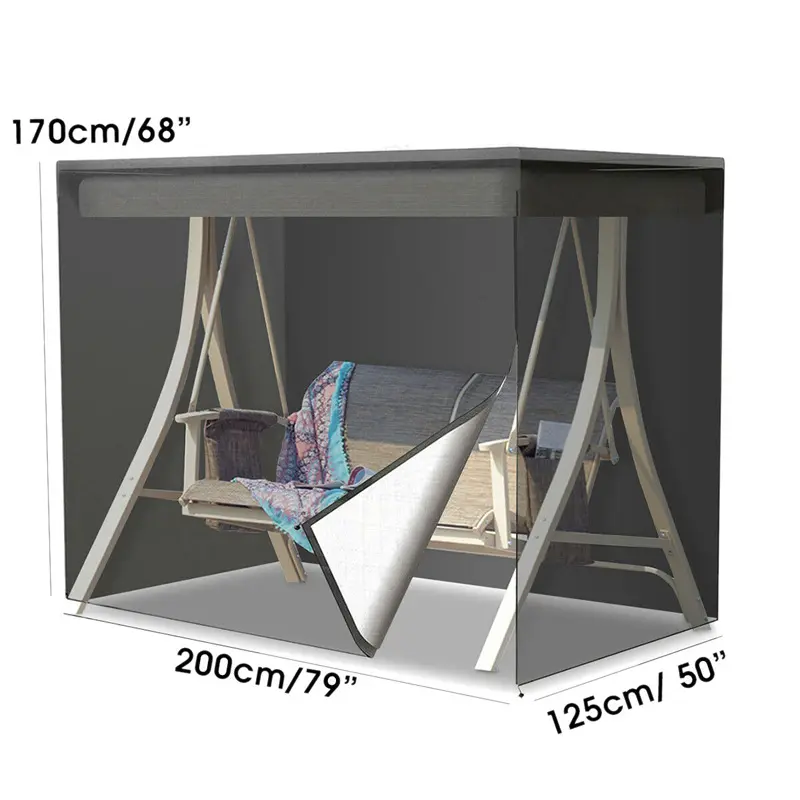 Patio Furniture Swing Chair 3 Seat Garden swing cover waterproof 600D Patio Cover Hammock patio swing cover
