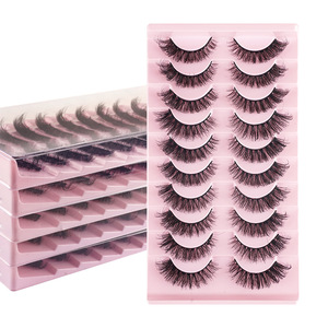 Faux cils en vison synthétique 25 mm, boucles naturelles, bande transparente invisible, réutilisables, cils supérieurs - Product Image 2