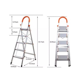 Escalier et plateforme en aluminium de différentes tailles, escabeau coulissant, <span class=keywords><strong>marchepied</strong></span> renforcé, fermeture douce Marine intérieur sans effort - Product Image 6