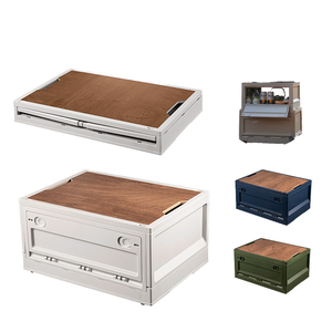 Multifunctional Rectangle <b>Storage</b> <b>Box</b> With Wooden Top Engineered Wood Neatening <b>Storage</b> Bin For Organizing - Product Image 1