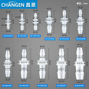 Direct Silicone Pagoda Plastic Water Pipe <b>Adapter</b> Straight Hose <b>Connector</b> with PP Reducer for Plumbing Hoses - Product Image 1