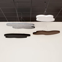 Plafond acoustique suspendu de nouvelle conception, résistant au feu, en feutre PET, absorption acoustique