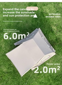 <span class=keywords><strong>Tenda</strong></span> <span class=keywords><strong>da</strong></span> <span class=keywords><strong>Campeggio</strong></span> Oxford Monocamera a Quattro Stagioni, Doppio Strato, Impermeabile, Apertura Rapida Automatica, con Tetto e <span class=keywords><strong>Tenda</strong></span> a Baldacchino Integrati - Product Image 6