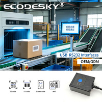 Scanner de passeport et d'identité Ecodesky Ocr EMT6432Pro Lecteur OCR MRZ Lecteur de codes-barres 2D Stationnaire USB En stock
