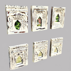 Cadre en bois sculpté de style vintage pour miroir mural, design élégant en bois, artisanat indien - Product Image 1