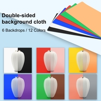 18% OFF PULUZ 25cm Pliant Portable Anneau Lumière Photo Éclairage Studio Tir Tente Boîte avec 12 Couleurs Décors