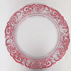 Assiettes de Présentation Rondes en Plastique Élégantes de 13 Pouces pour Mariages, Réceptions, Fiançailles et Décorations de Table - Product Image 4