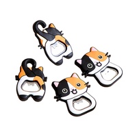 Décapsuleur en silicone personnalisé par le fabricant, motif chat mignon, étanche, léger, aimant de réfrigérateur, accessoire de bar