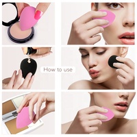 Lalasis nouvelle poudre de maquillage éponge bouffée de gros sans latex beauté oeuf noir éponge portable