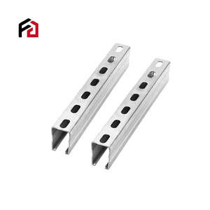 <span class=keywords><strong>Rail</strong></span> de jambe de force fendu en métal à canal 41/41 C pré-<span class=keywords><strong>galvanisé</strong></span> bon marché pour le service de traitement de coupe Standard solaire photovoltaïque AISI - Product Image 5