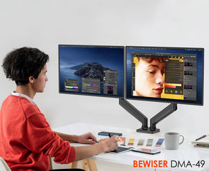 듀얼 모니터 데스크 마운트 듀얼 프로젝터 모니터 스탠드 조정 가능한 듀얼 모니터 암 (BEWISER DMA-49) - Product Image 4