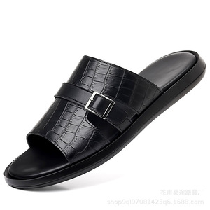 <span class=keywords><strong>Sandales</strong></span> d'été 2026 pour hommes : Nouvelle tendance, en <span class=keywords><strong>cuir</strong></span> véritable, antidérapantes, style populaire - Product Image 4