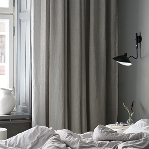 Cortinas de ventana de lino 100% de alta calidad, cortinas opacas de transmisión de luz de estilo moderno para decoración de hogar, <span class=keywords><strong>Hotel</strong></span> o Hospital - Product Image 2