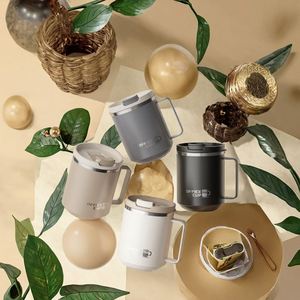 Custom Logo 400ml 500ml Stainless Steel <b>Travel</b> Mug with Handle Flip Lid Insulated Coffee Cup Wholesale Office <b>Gifts</b> - Product Image 1