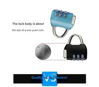 Cadenas à combinaison à 4 chiffres, étanche IP68, en alliage de zinc, pour usage extérieur, écoles, gymnases, casiers sportifs, clôtures, bagages et portes