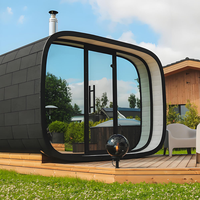 Kualitas tinggi kayu Cedar Sauna kompor terbaik luar ruangan desain kubik pemanas Kamar Kit ruang uap mewah harga rendah