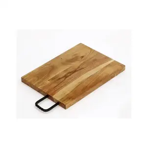 Tábuas de cortar madeira artesanais de boa qualidade com alça para uso doméstico em restaurantes e hotéis a preço de exportação