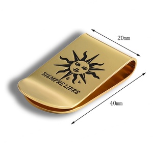 High Quality Golden Metal Wallet Stainless Steel <b>Creative</b> Customized Metal Clip - Product Image 2