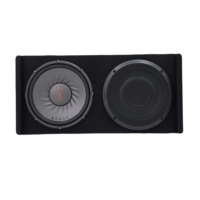 Caisson de Basses Actif 10 Pouces pour Voiture, Double Chargement, Profil Bas, Basses Puissantes