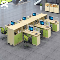 Poste de travail modulaire moderne et durable avec rangement, taille personnalisable pour centre d'appels