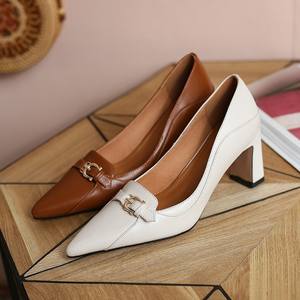 Chaussures de bureau à talons bas pour femmes, à bloc, chaussures de styliste, marques célèbres, collection - Product Image 6