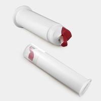 Conteneur de dentifrice sans air en plastique PP de 60 ml et 120 ml avec pompe pulvérisatrice, surface mate, logo personnalisé pour usage cosmétique