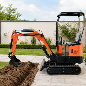 Mini-excavatrice compacte sur chenilles, mini-pelleuse, petite excavatrice pour ferme, jardin, serre, construction, prix usine - Product Image 2