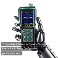 Analyseur de fuite de gaz portable 4-en-1 par aspiration de pompe LEL CH4 SO2 H2S alarme de détection CO COV NH3 NO EX COV Analyseur de combustible de fumée