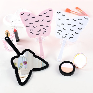 Specchio per il trucco HD a forma di farfalla portatile per studenti con manico in plastica per piccole ragazze specchio portatile - Product Image 2