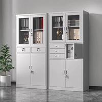 Armoire de classement en acier métallique avec serrure, armoire de rangement de documents de bureau