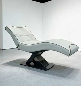 New High-End Modern Leather Beauty Bed for Salons <b>Adjustable</b> S-Shaped Eyelash & Nail Art Bed Face Washing Ear Picking Features - Product Image 4