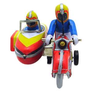 Moto à trois roues, ensemble <span class=keywords><strong>père</strong></span> <span class=keywords><strong>et</strong></span> <span class=keywords><strong>fils</strong></span>, figurine en tôle pour la famille, jouet de collection pour adultes, cadeau créatif, vente en gros - Product Image 3