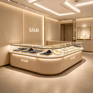 Vetrina Espositiva per Gioielli di Lusso a Forma di U, Modulare, per Negozi e Centri Commerciali - Product Image 2