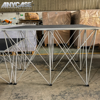 Table de support de DJ de plate-forme de rehausseur de tambour de scène portable pliante